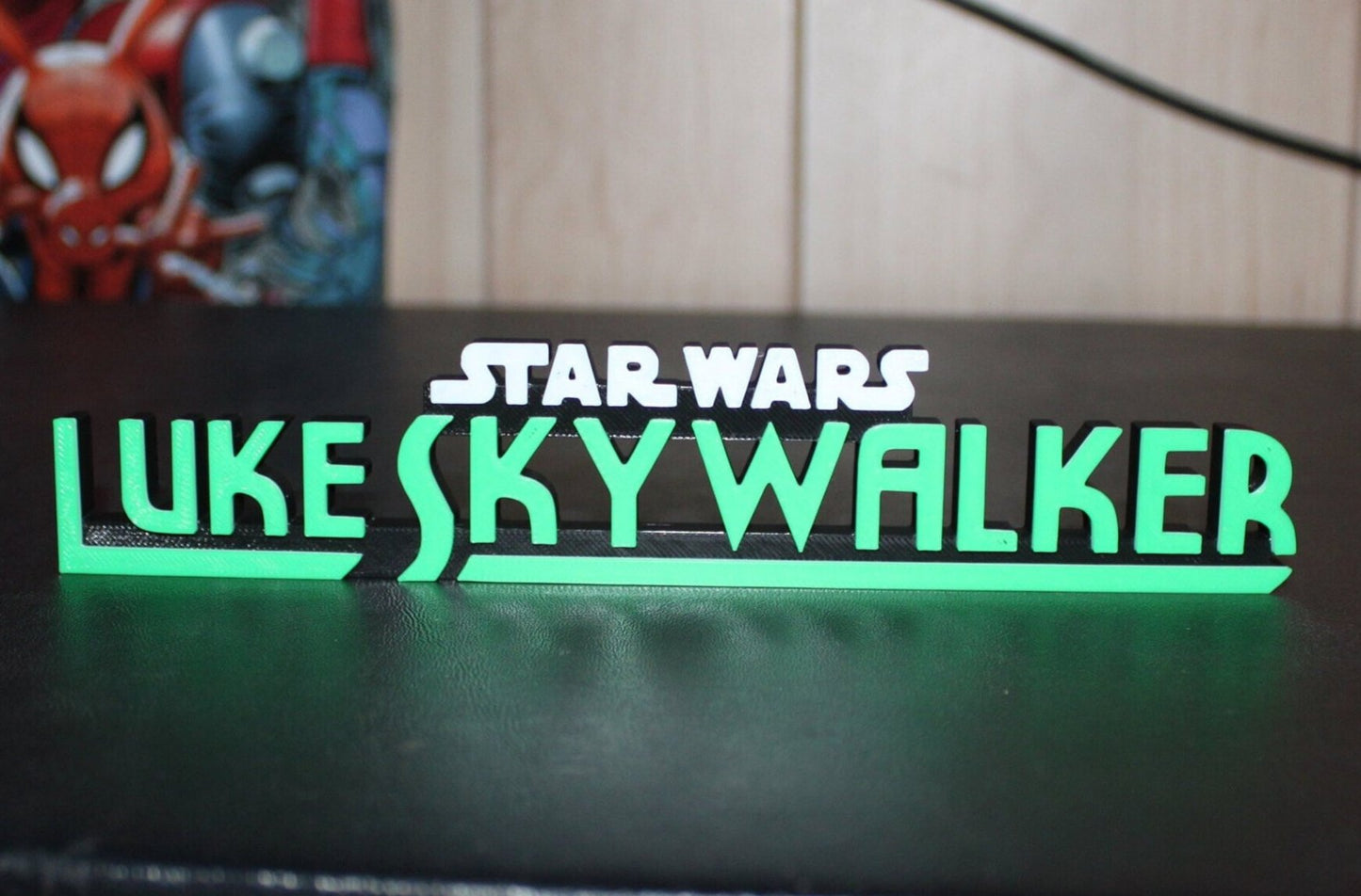 Luke Skywalker 3D printed Comic Logo Art