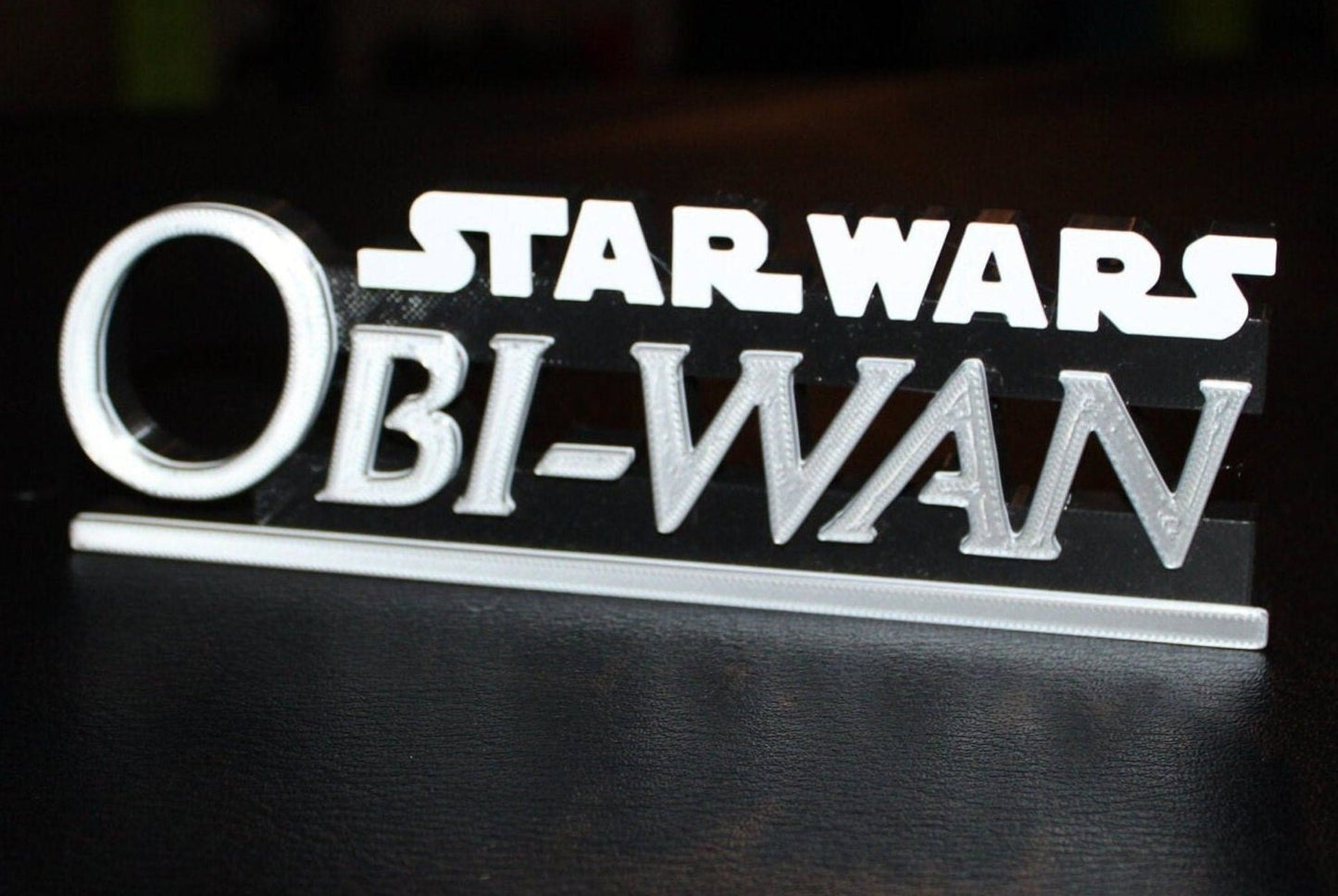 Obi-Wan 3D printed Logo Sign Wall Desk Shelf Art