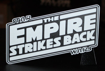 Star Wars The Empire Strikes Back 3D printed Logo Art