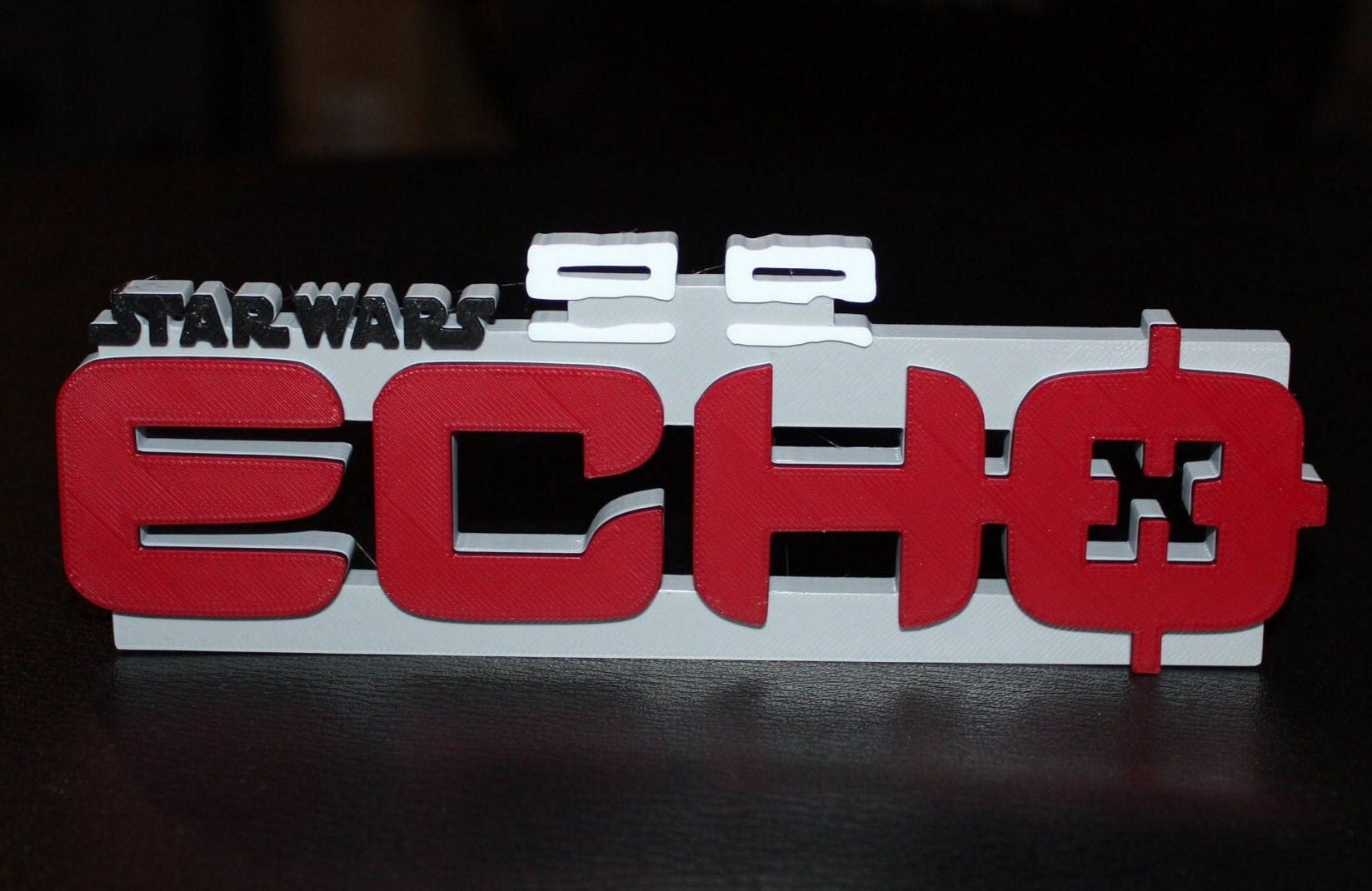 Echo 3D printed Comic Logo Art