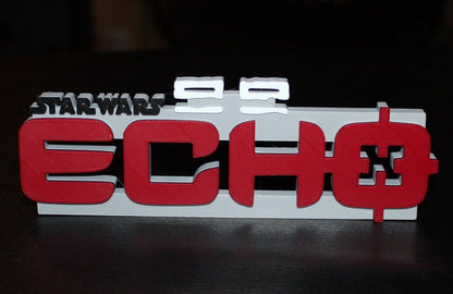 Echo 3D printed Comic Logo Art