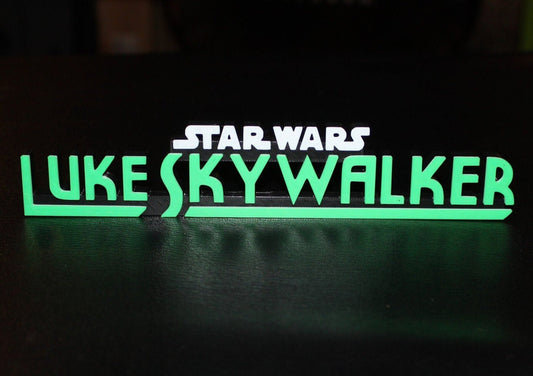 Luke Skywalker 3D printed Comic Logo Art