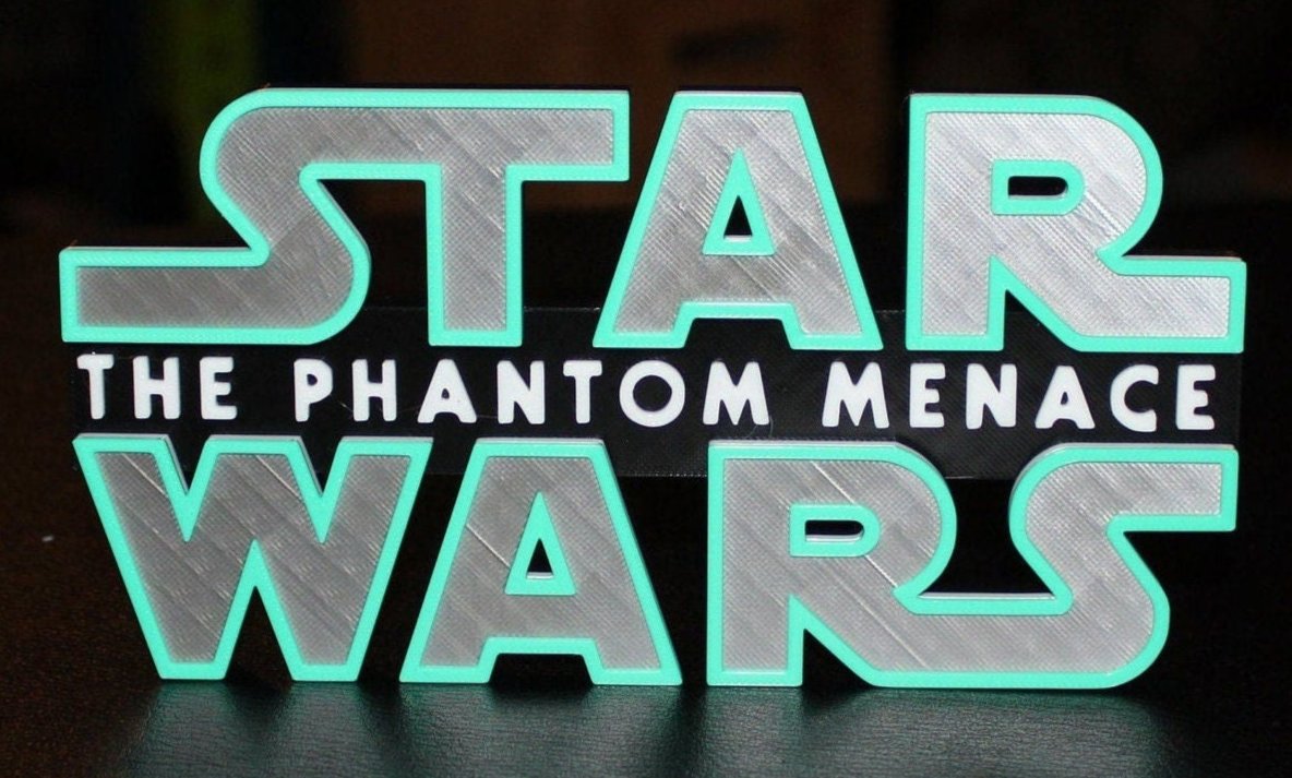 Star Wars The Phantom Menace 3D printed Logo Art