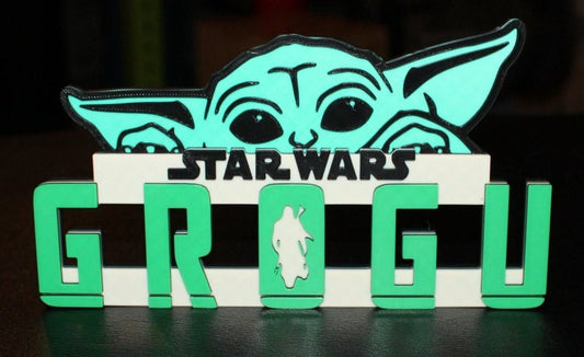 Grogu 3D printed Logo Art