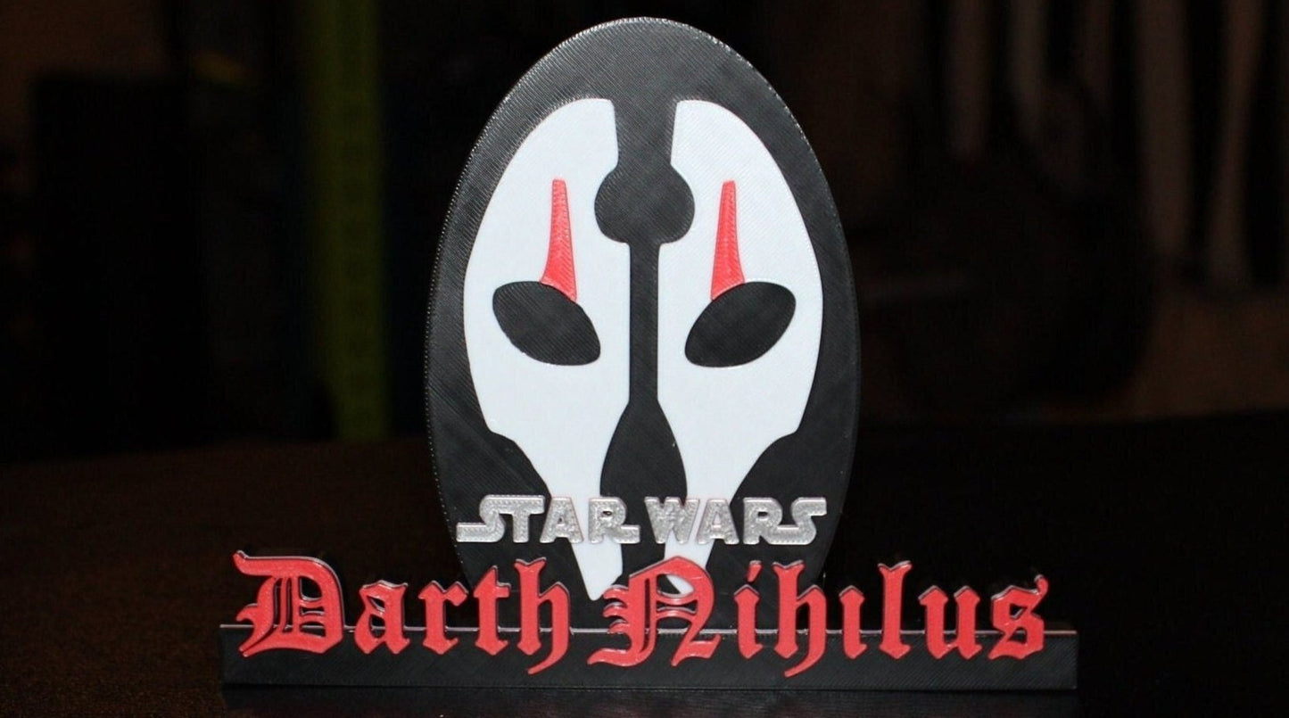 Darth Nihilus 3D printed Logo Art