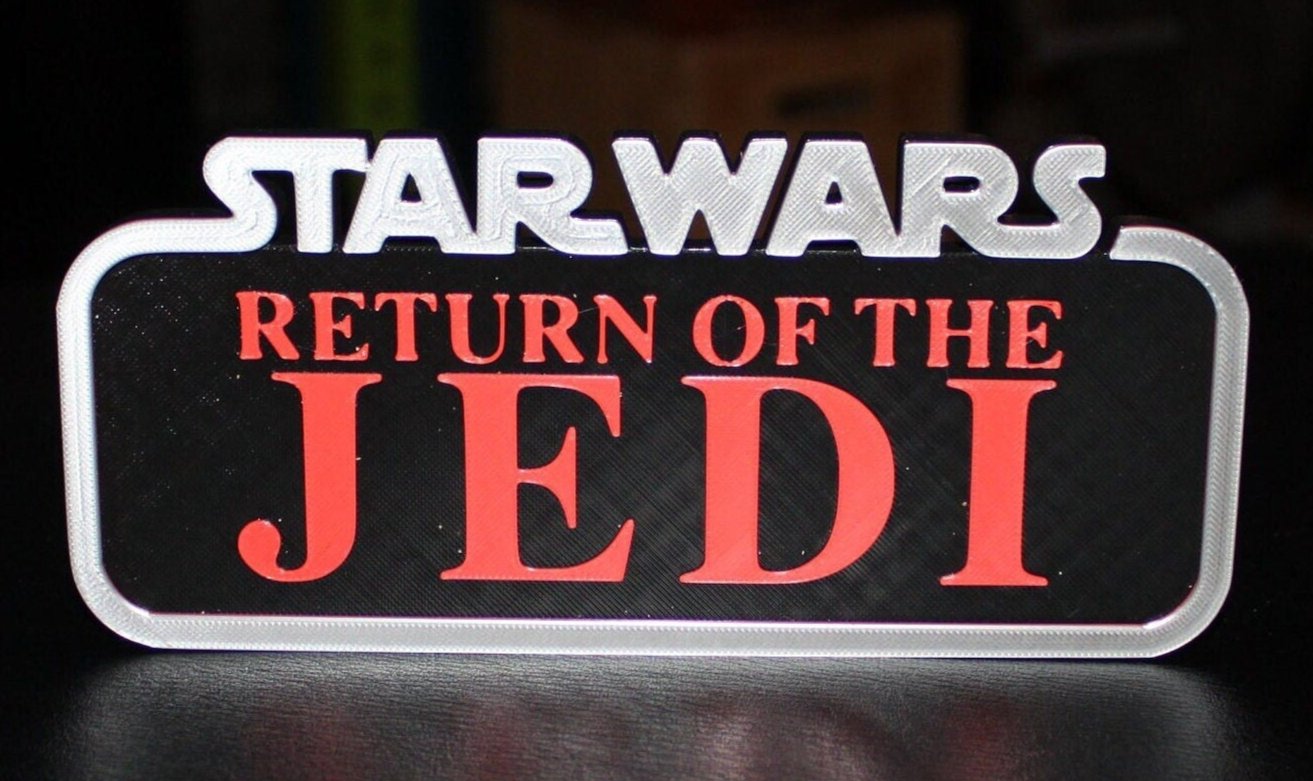 Star Wars Return of the Jedi 3D printed Logo Art