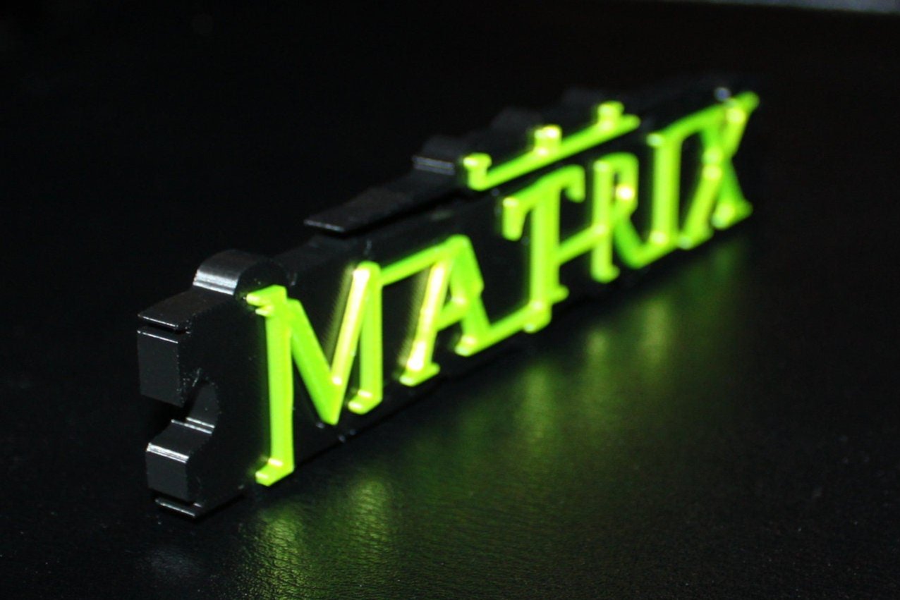 The Matrix Movie 3D Printed Logo