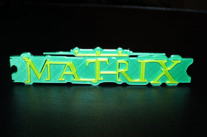 The Matrix Movie 3D printed Logo Sign Wall Desk Shelf Art