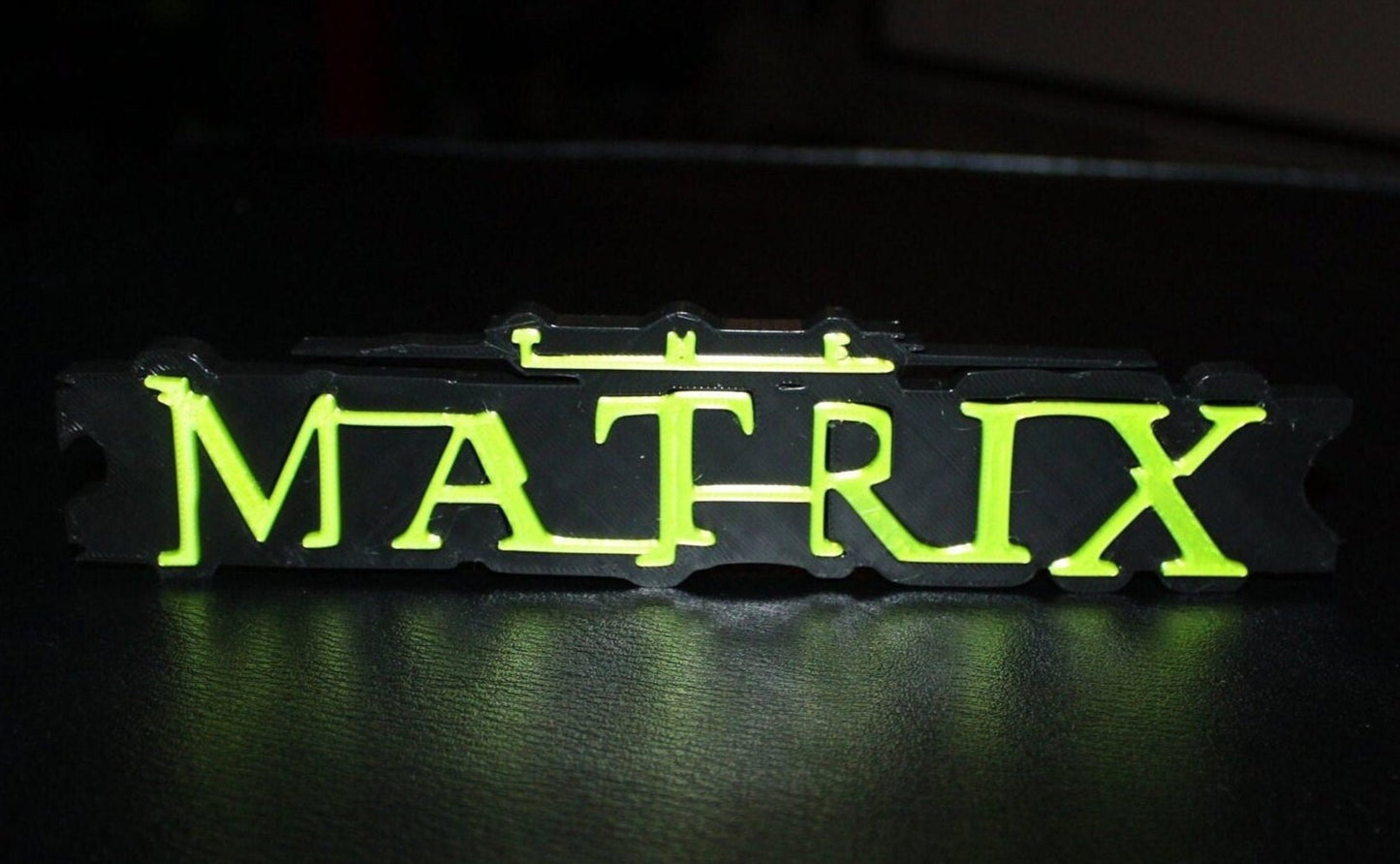 The Matrix Movie 3D Printed Logo