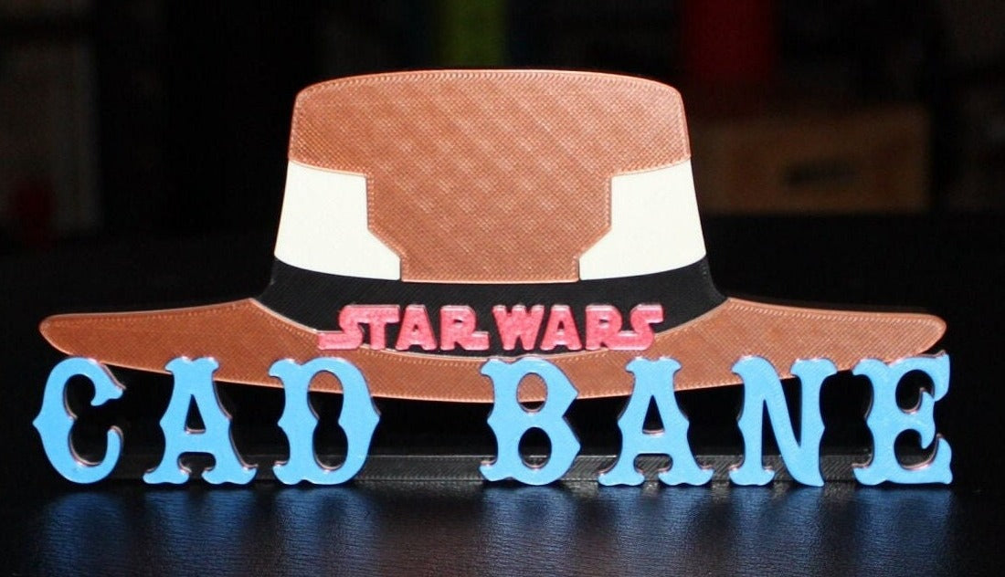 Cad Bane 3D printed Logo Art