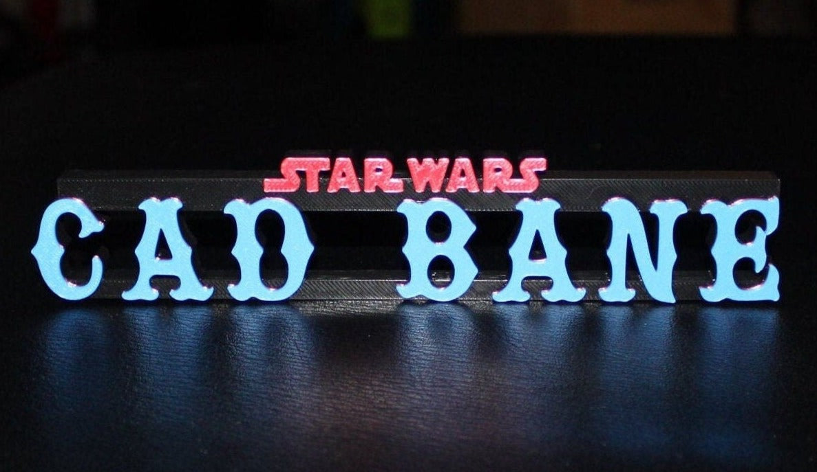 Cad Bane 3D printed Logo Art