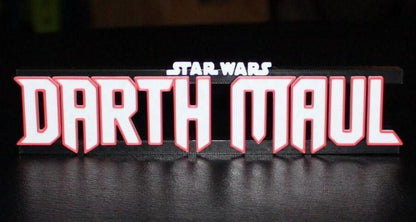 Darth Maul 3D printed Comic Logo Art