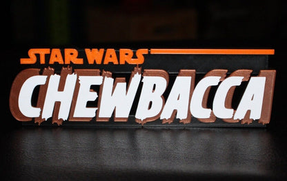 Chewbacca 3D printed Logo Art