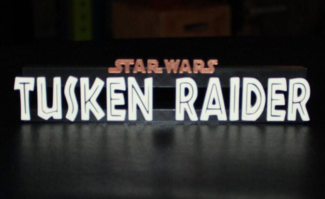 Tusken Raider 3D printed Comic Logo Art