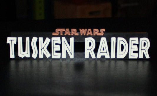 Tusken Raider 3D printed Comic Logo Art