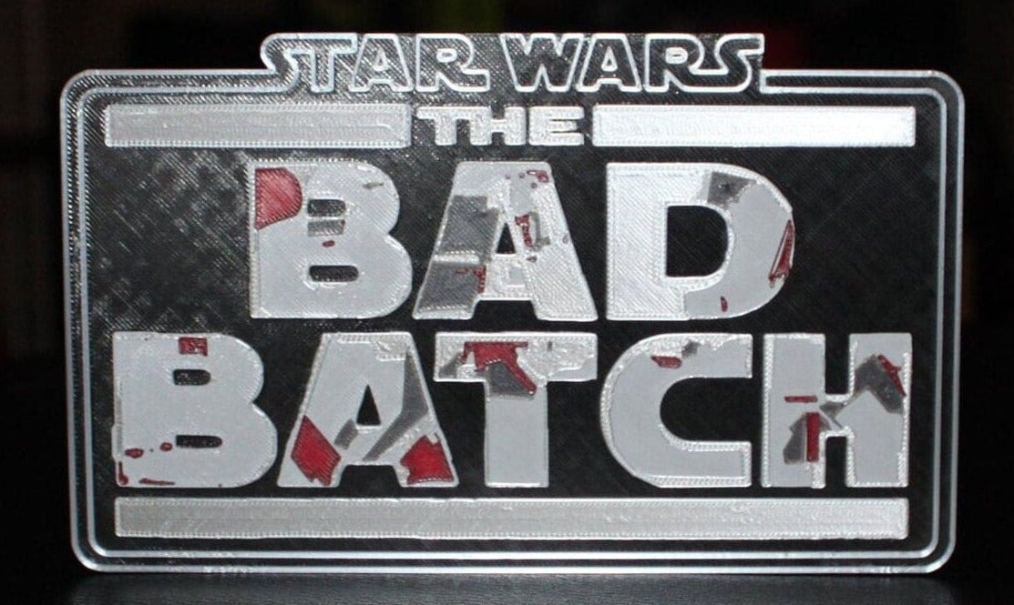 Bad Batch Sign Bad Batch 3D printed Logo Sign Wall Desk Shelf Art – WindyCity3D