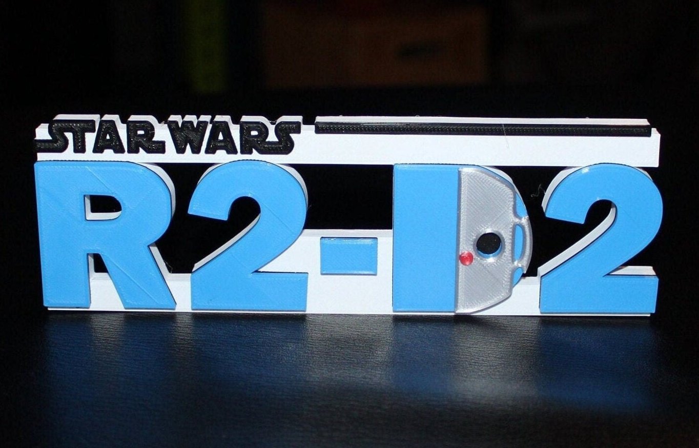 R2-D2 3D printed Logo Art