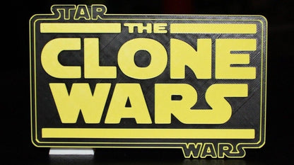 Clone Wars 3D printed Comic Logo Art