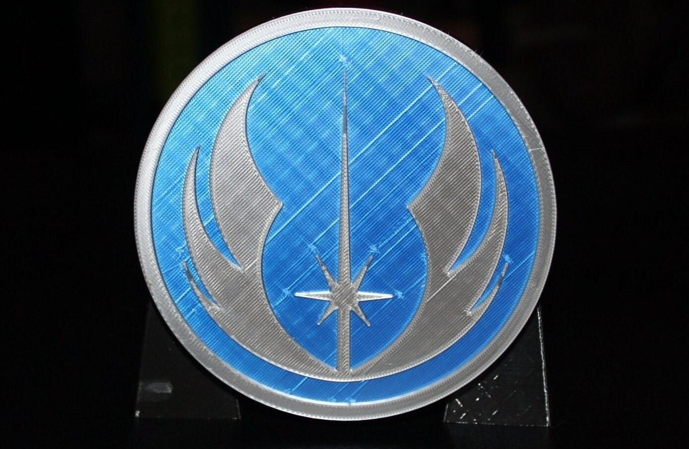 Jedi Order Emblem 3D printed Logo Sign Wall Desk Shelf Art