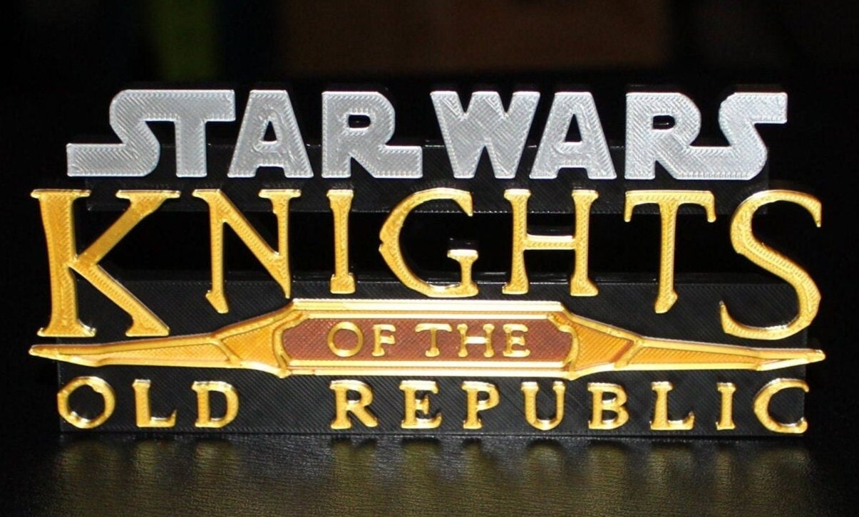 Knights of the Old Republic Game 3D printed Logo Art