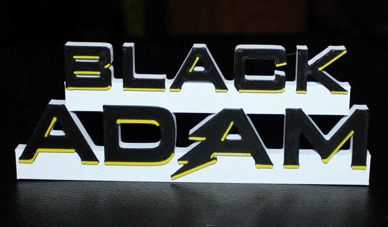 Black Adam 3D printed Comic Logo Art