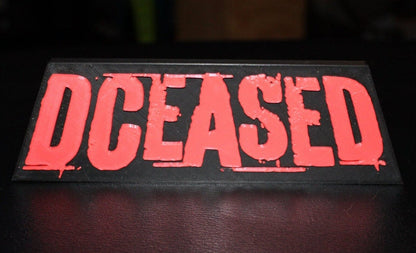 DCeased 3D printed Comic Logo Art