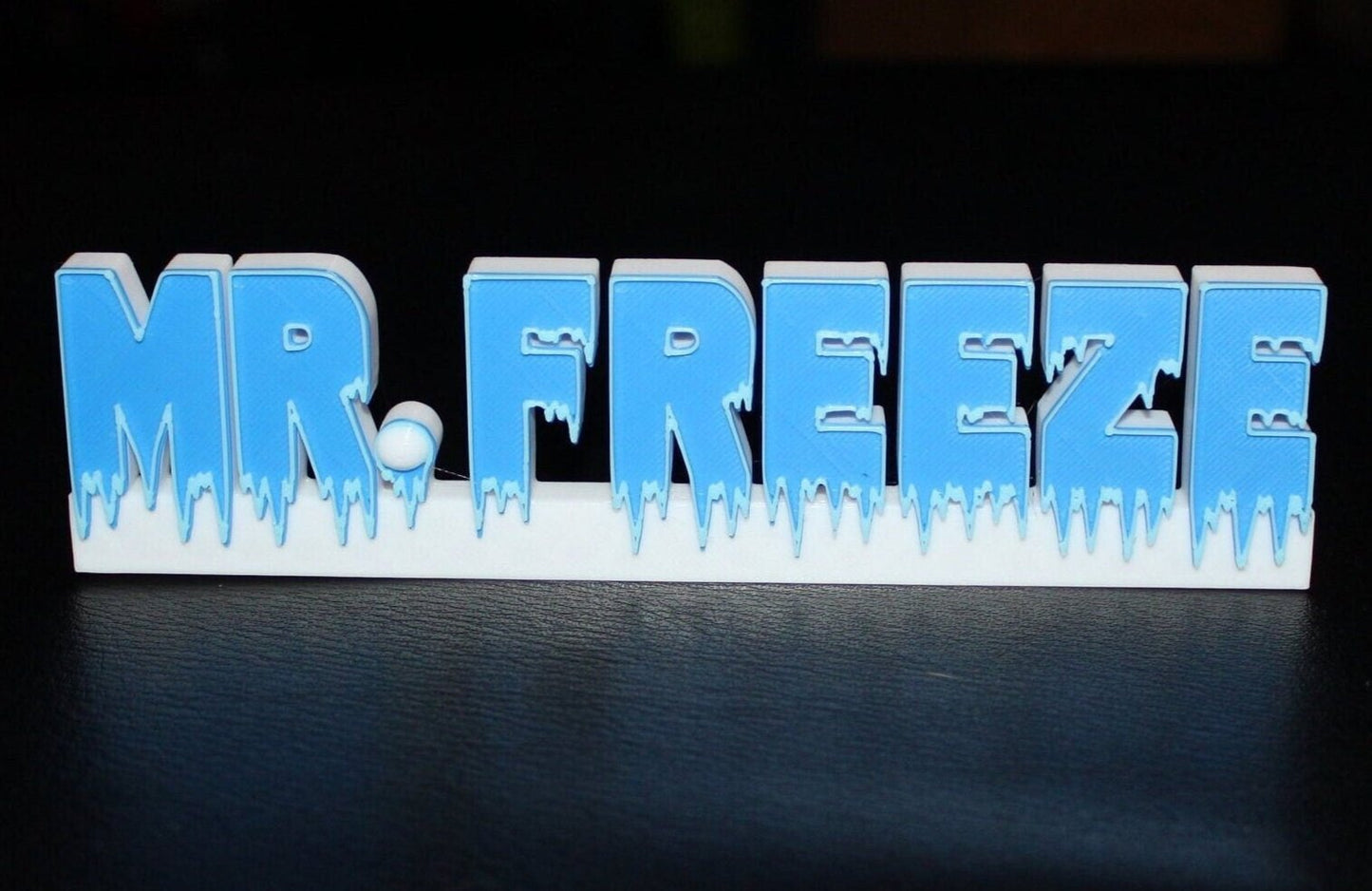 Mr. Freeze 3D printed Comic Logo Art