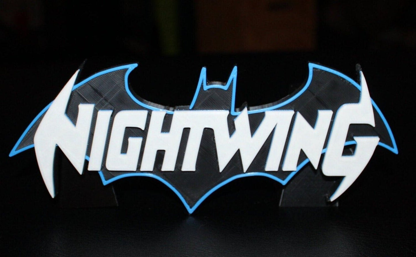 Nightwing 3D printed Comic Logo Art