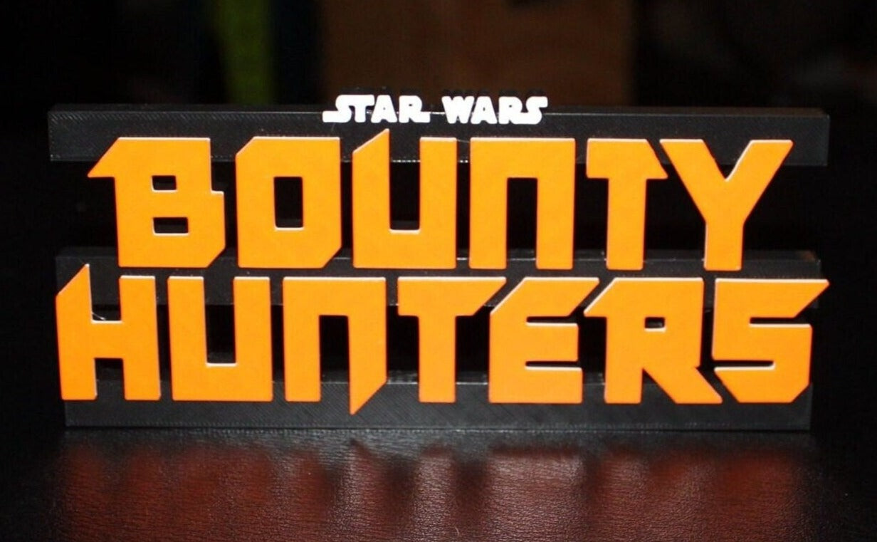 Bounty Hunters 3D printed Comic Logo Art