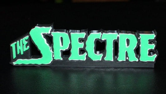 Spectre 3D printed Comic Logo Art