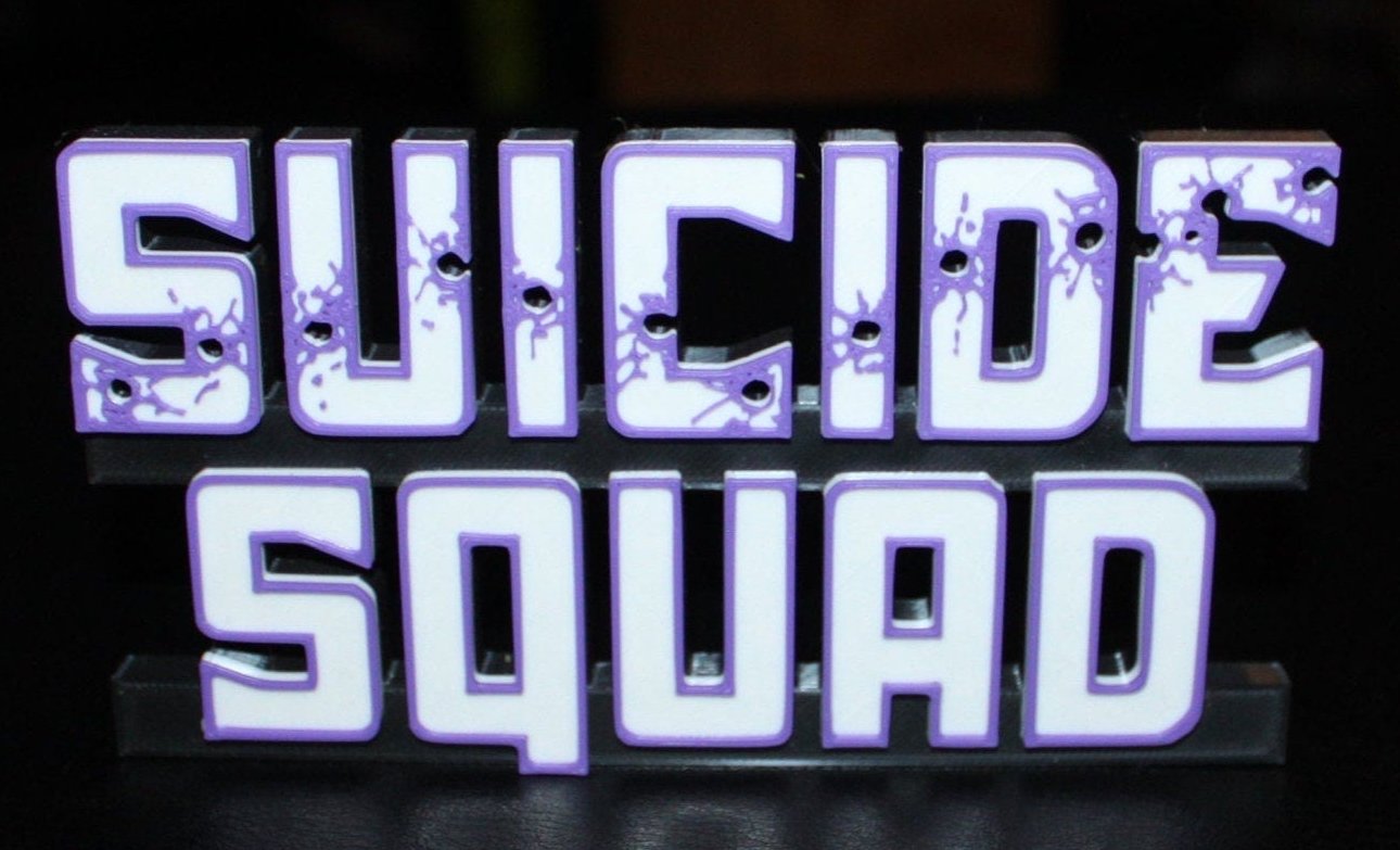 Suicide Squad 3D printed Logo Sign Wall Desk Shelf Art