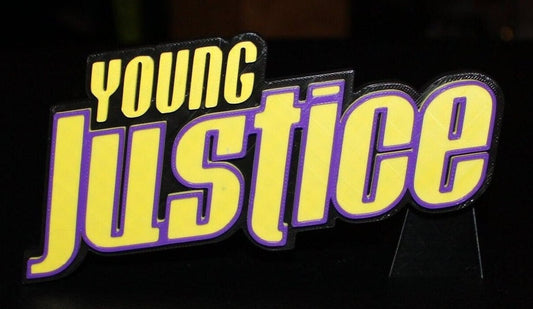 Young Justice 3D printed Comic Logo Art