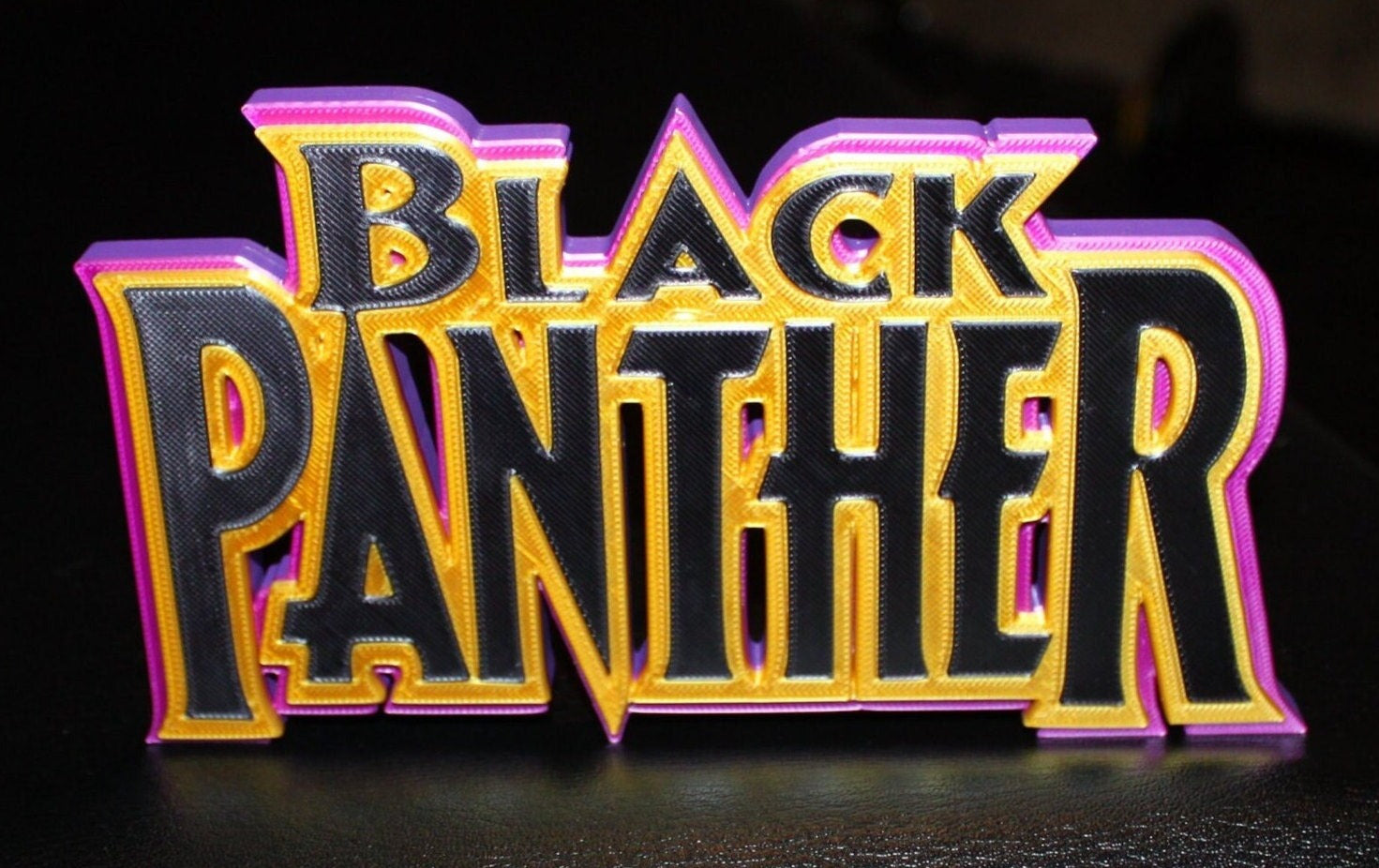 Black Panther 3D printed Comic Logo Art