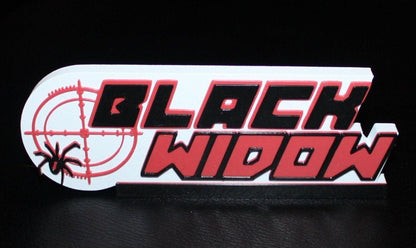 Black Widow 3D printed Comic Logo Art