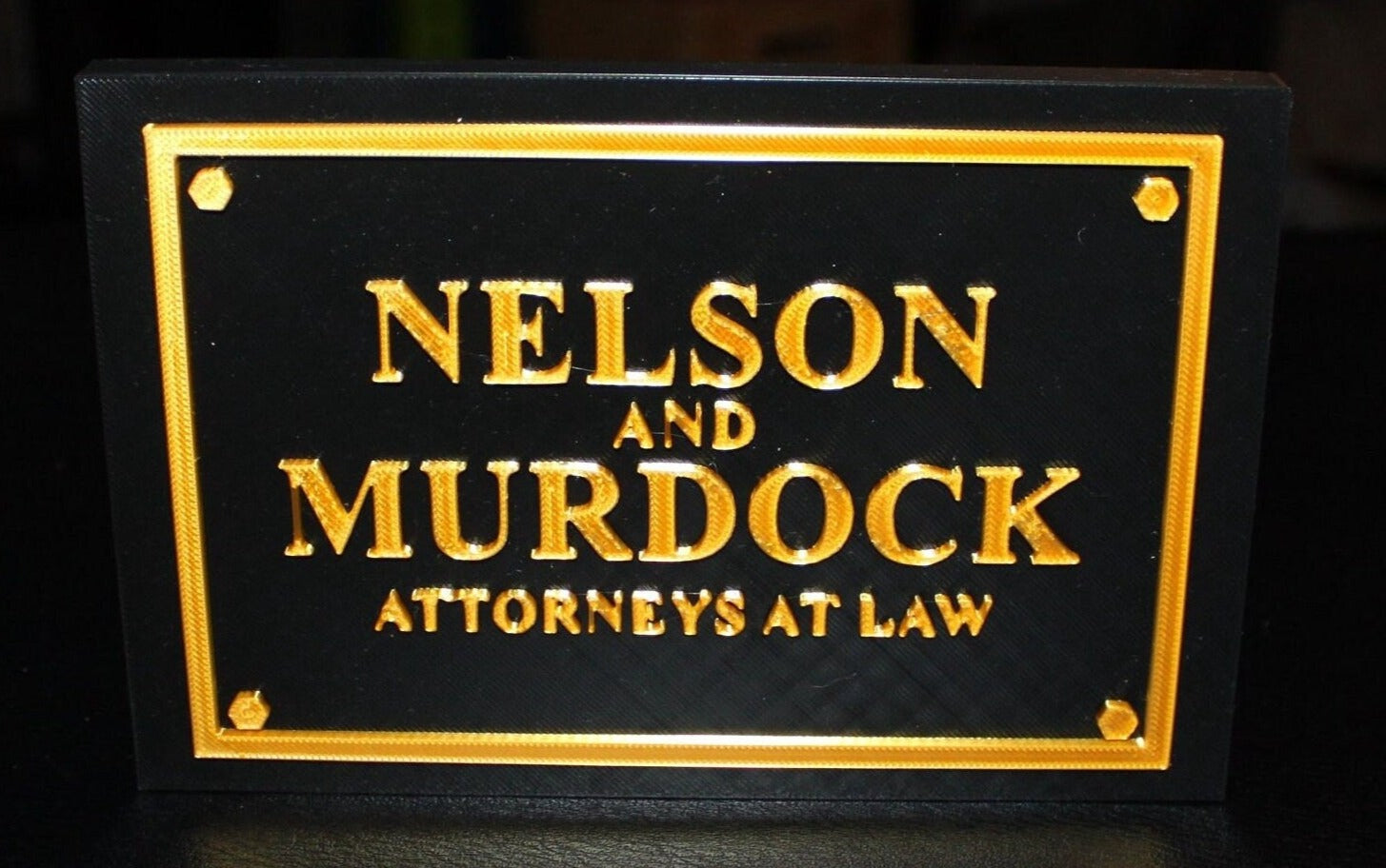 Daredevil "Nelson and Murdock" 3D printed Comic Logo Art