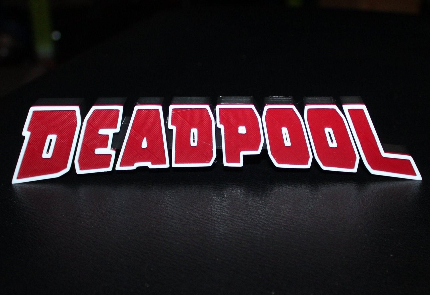 Deadpool 3D printed Logo Sign Wall Desk Shelf Art – WindyCity3D