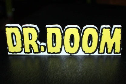 Dr. Doom 3D printed Comic Logo Art