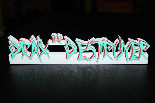 Drax the Destroyer 3D printed Comic Logo Art