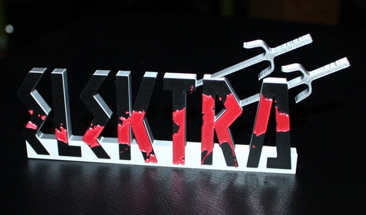 Elektra 3D printed Comic Logo Art