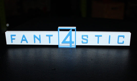 Fantastic Four 3D printed Logo Sign Wall Desk Shelf Art