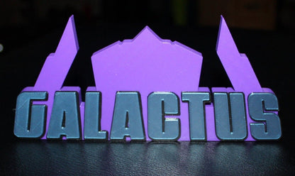 Galactus 3D printed Comic Logo Art