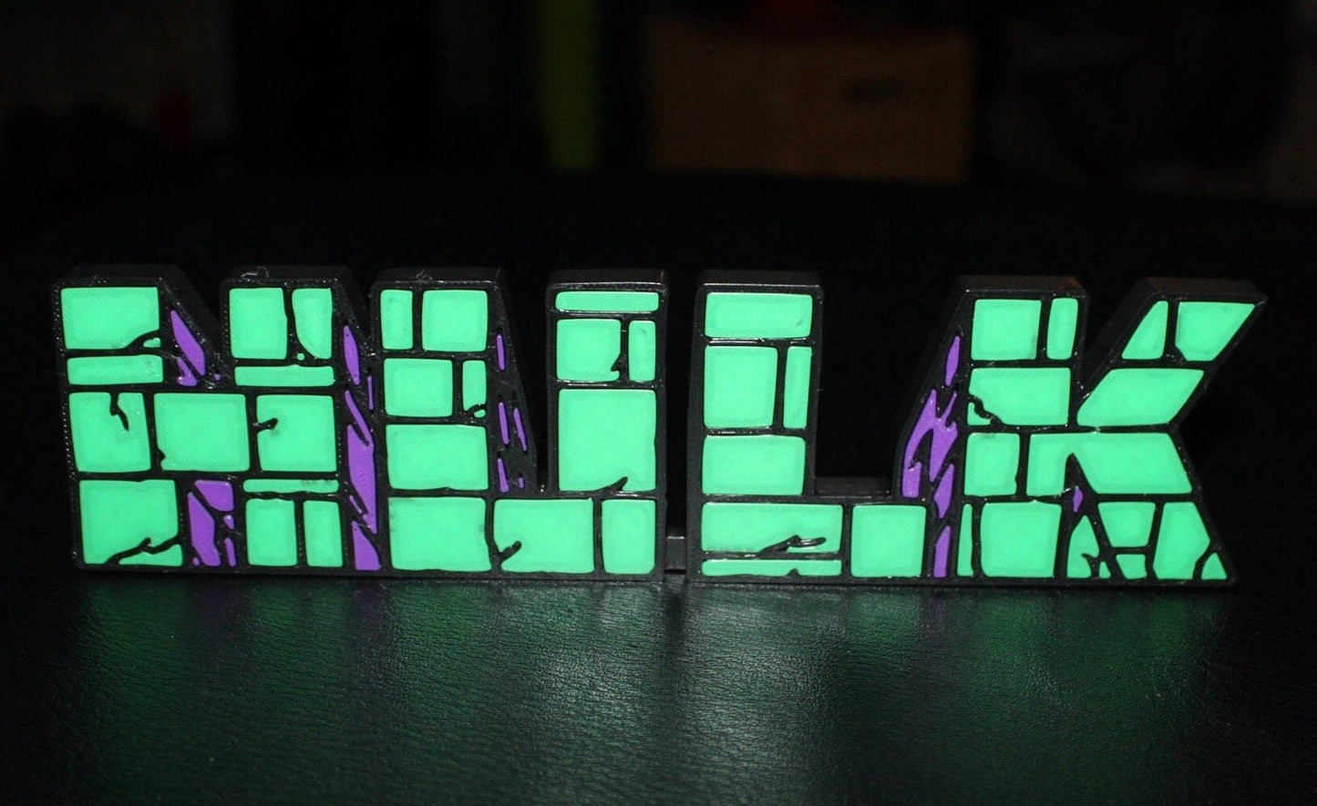 Hulk 3D printed Comic Logo Art