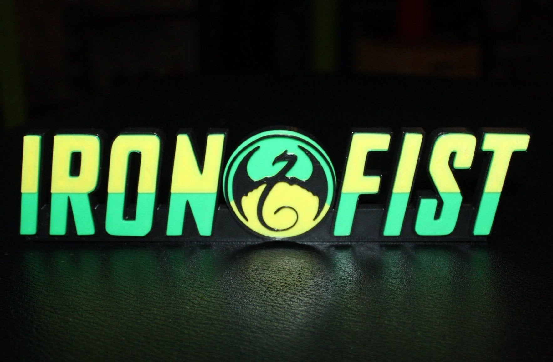 Iron Fist 3D printed Comic Logo Art