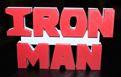 Iron Man 3D printed Comic Logo Art