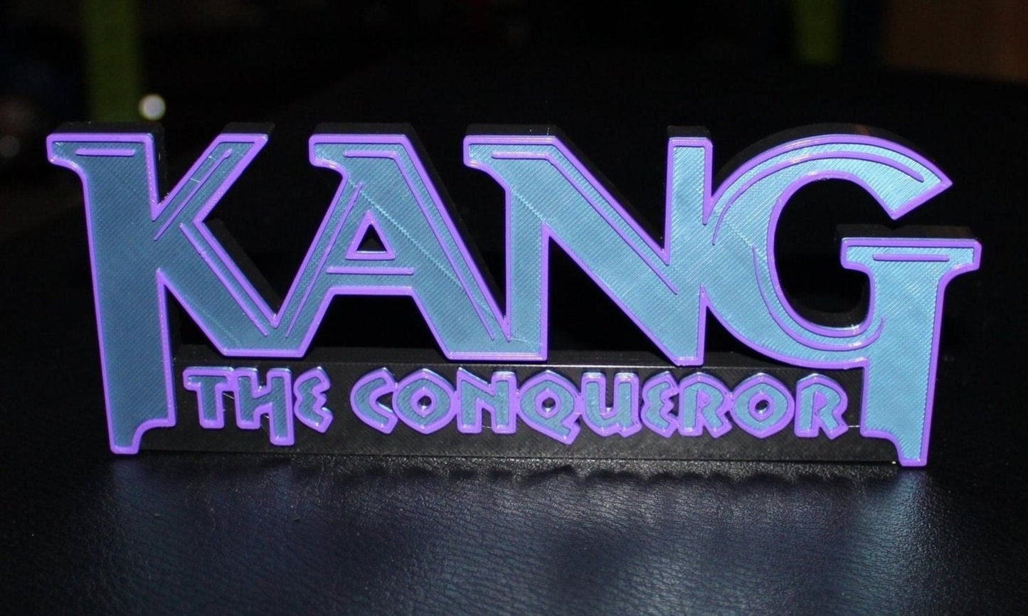 Kang 3D printed Comic Logo Art