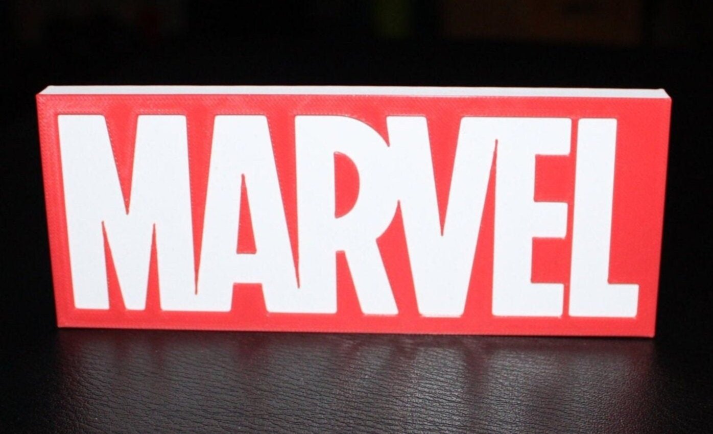 Marvel 3D printed Logo Art