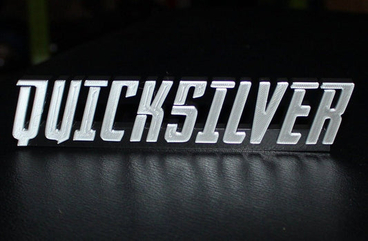 Quicksilver 3D printed Logo Sign Wall Desk Shelf Art