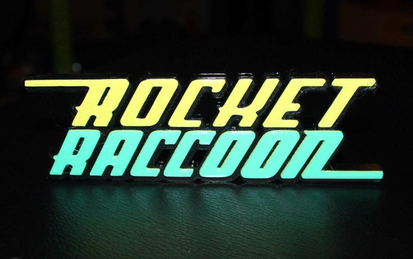 Rocket Raccoon 3D printed Comic Logo Art