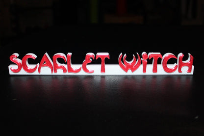 Scarlet Witch 3D printed Logo Sign Wall Desk Shelf Art