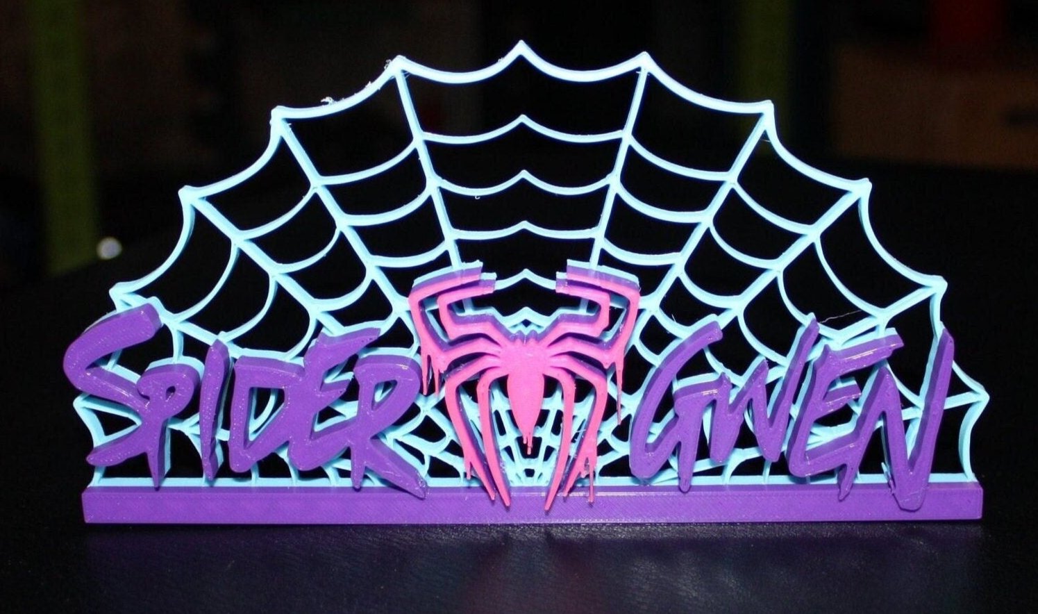 Spider Gwen 3D printed Comic Logo Art